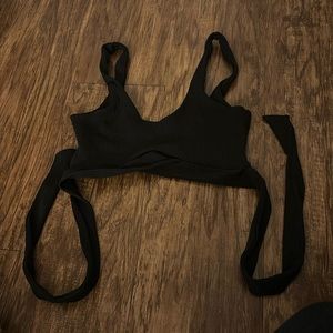 Black tie crop top